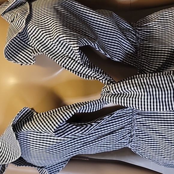 Padded Spaghetti Smocked Back Button Down Checkered Mini Dress - Picture 9 of 9